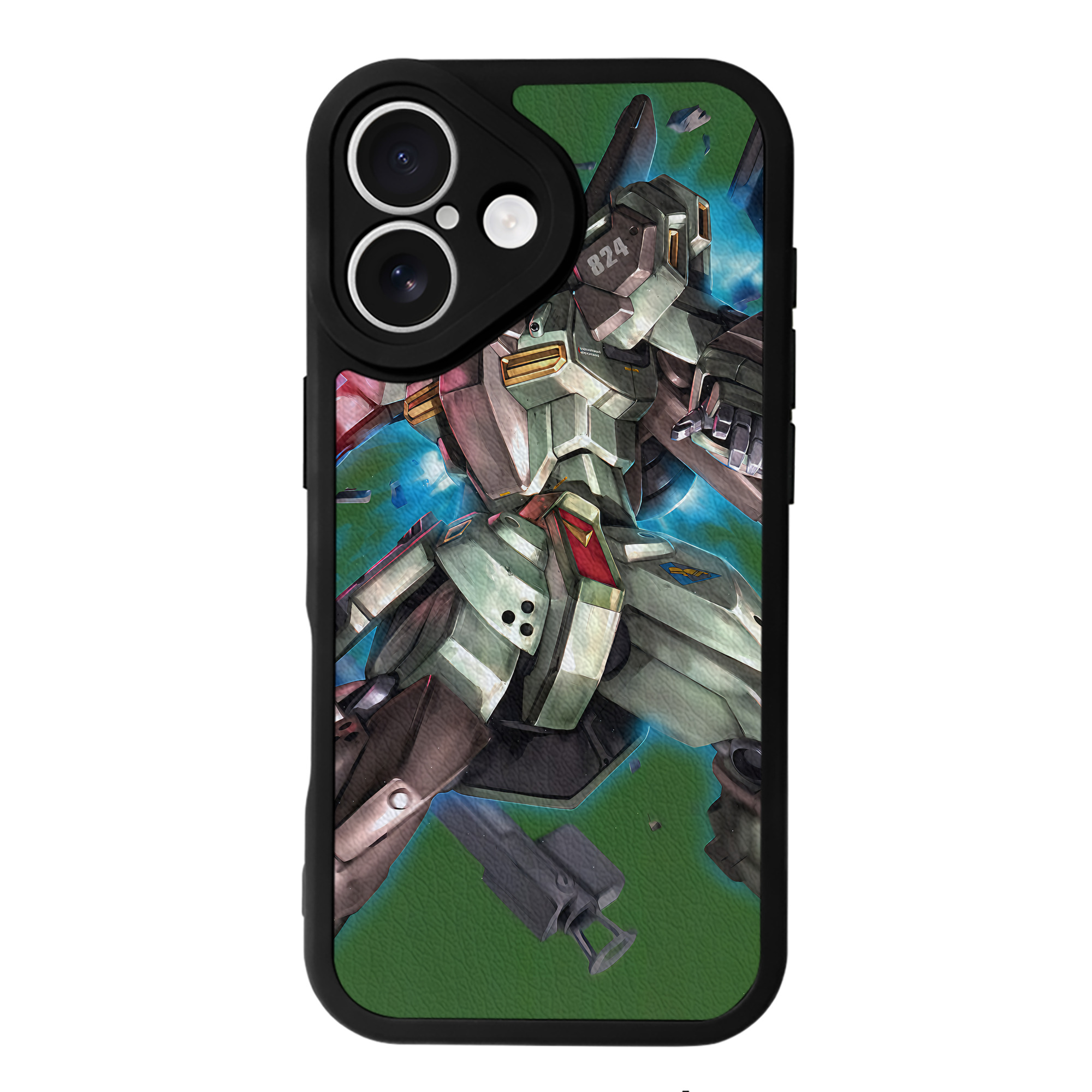 （画像用） 機動戦士ガンダム Mobile Suit Gundam 【iPhone 16シリーズ対応】シリコンスマホケース（レザー調） 材質：シリコン